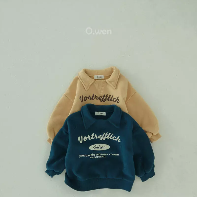 O Wen - Korean Children Fashion - #todddlerfashion - Collar Fleece Sweatshirt - 2