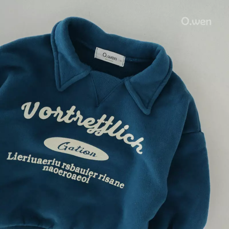 O Wen - Korean Children Fashion - #toddlerclothing - Collar Fleece Sweatshirt - 3