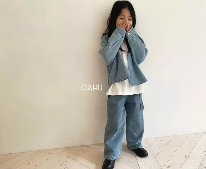 O'ahu - Korean Children Fashion - #Kfashion4kids - Frecle Denim Shirt - 9