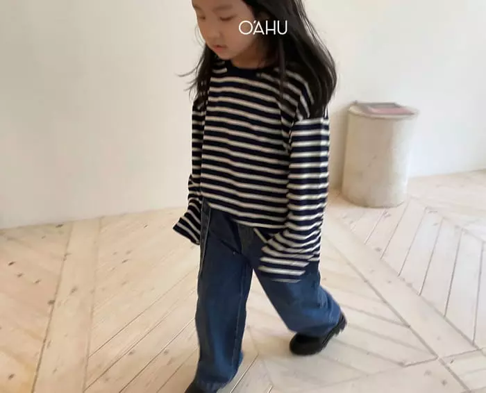 O'ahu - Korean Children Fashion - #childrensboutique - Egg Stripes Tee - 12