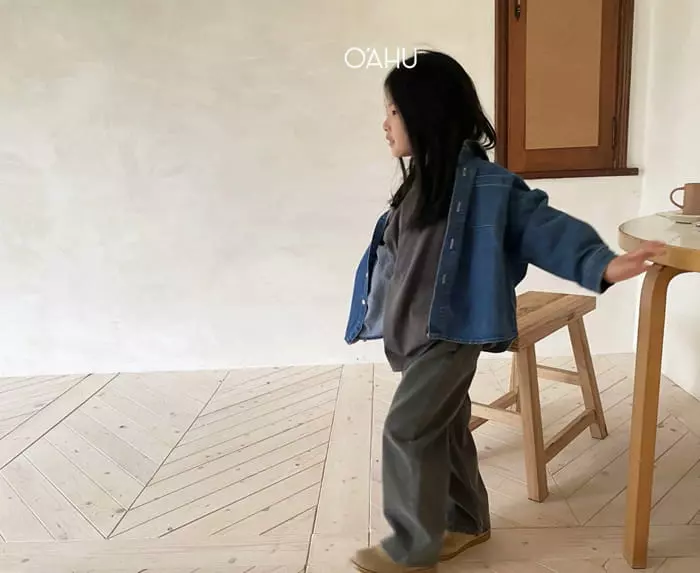 O'ahu - Korean Children Fashion - #kidsshorts - Frecle Denim Shirt - 6