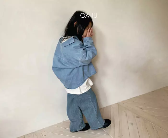 O'ahu - Korean Children Fashion - #minifashionista - Frecle Denim Shirt - 12
