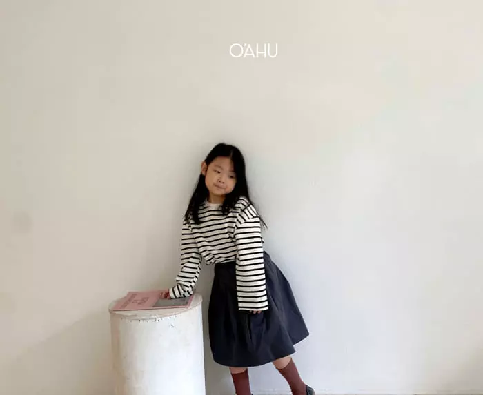 O'ahu - Korean Children Fashion - #minifashionista - Egg Stripes Tee - 8