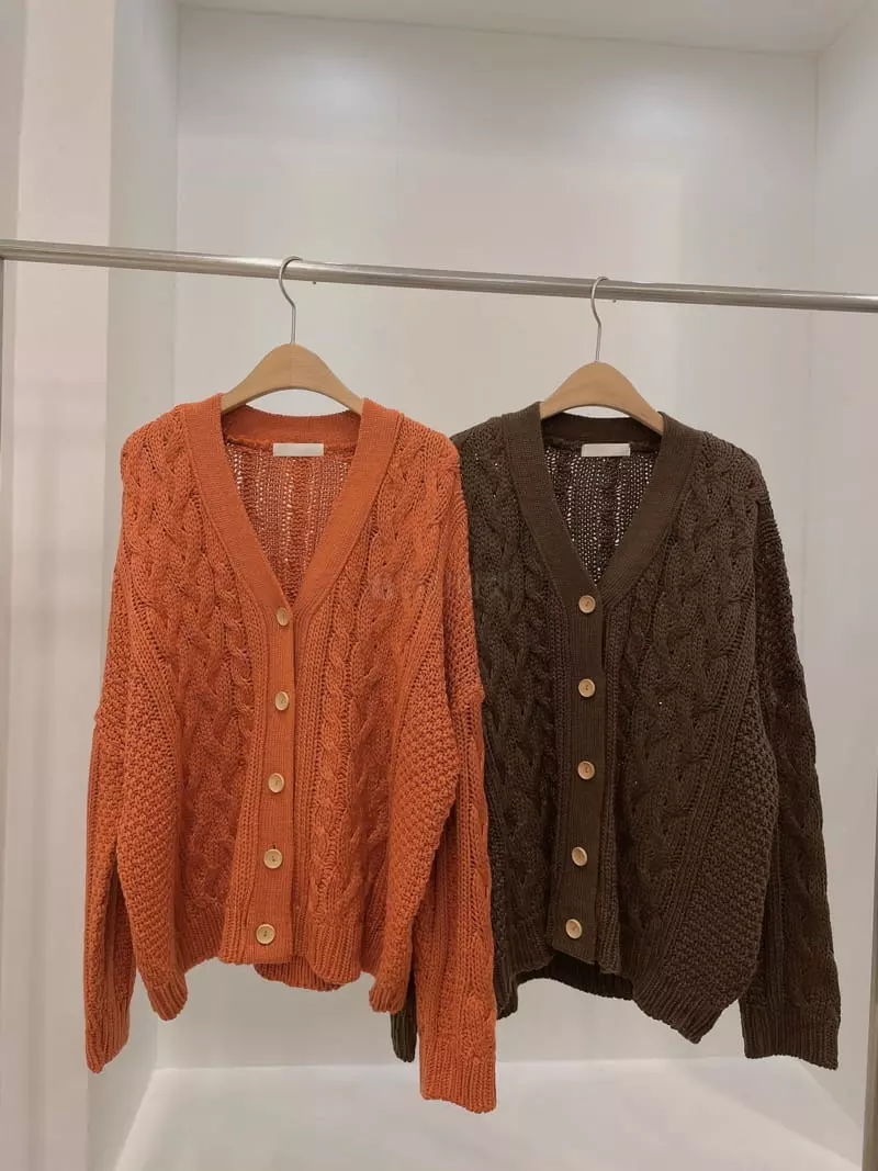 Odor - Korean Women Fashion - #momslook - Wood Button Cardigan - 6