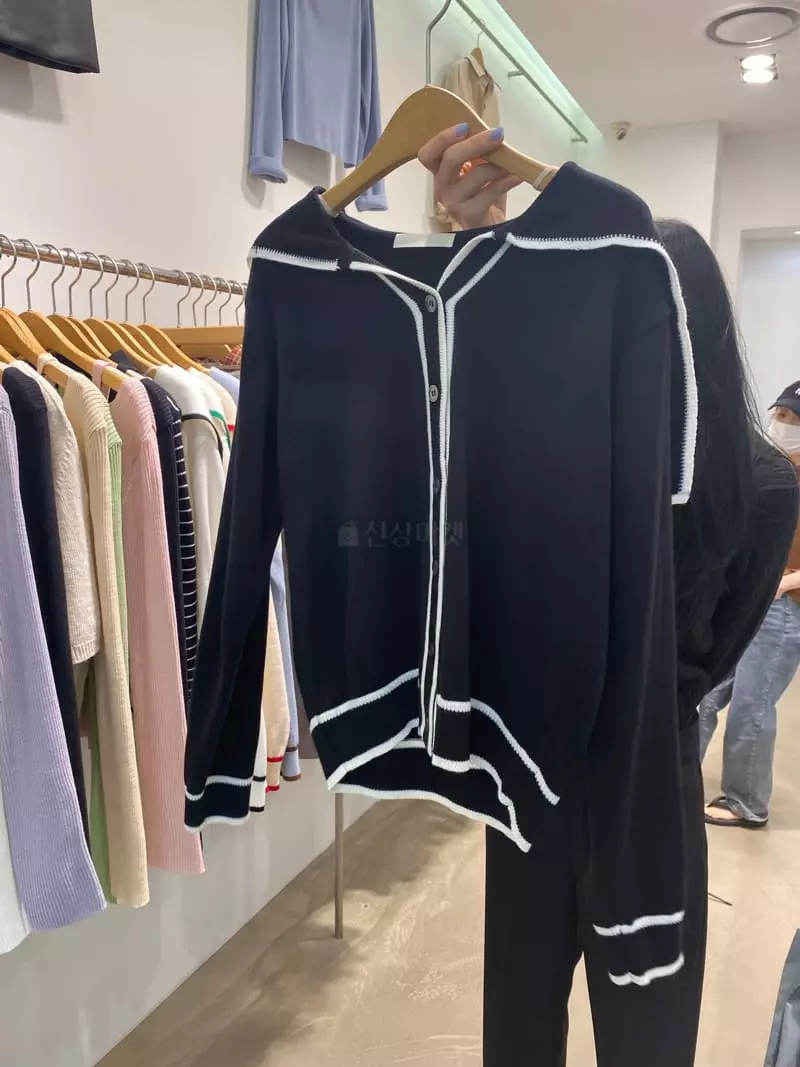 Odor - Korean Women Fashion - #momslook - Sailor Collar Knit Tee - 8