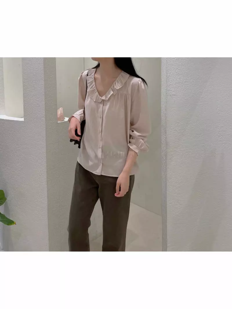 Odor - Korean Women Fashion - #momslook - Frill Blouse - 5
