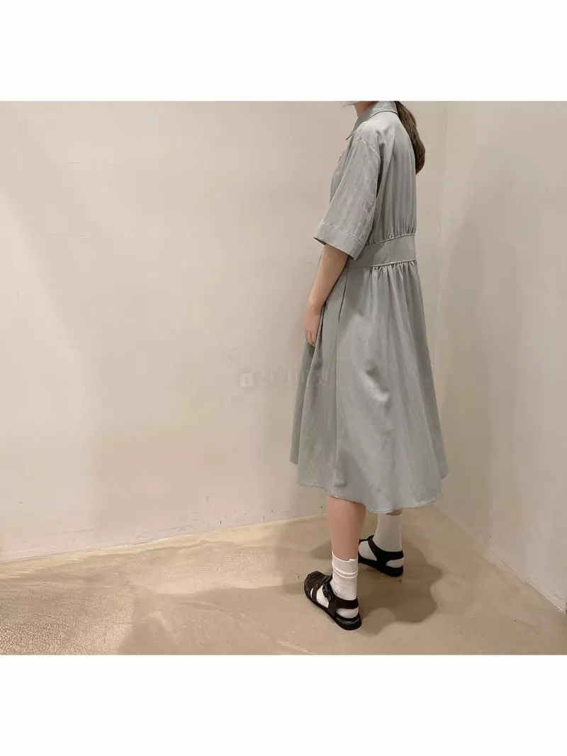 Odor - Korean Women Fashion - #momslook - Leme Collar One-piece - 3