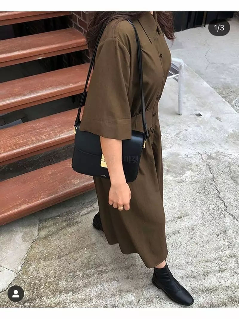 Odor - Korean Women Fashion - #momslook - Leme Collar One-piece - 4