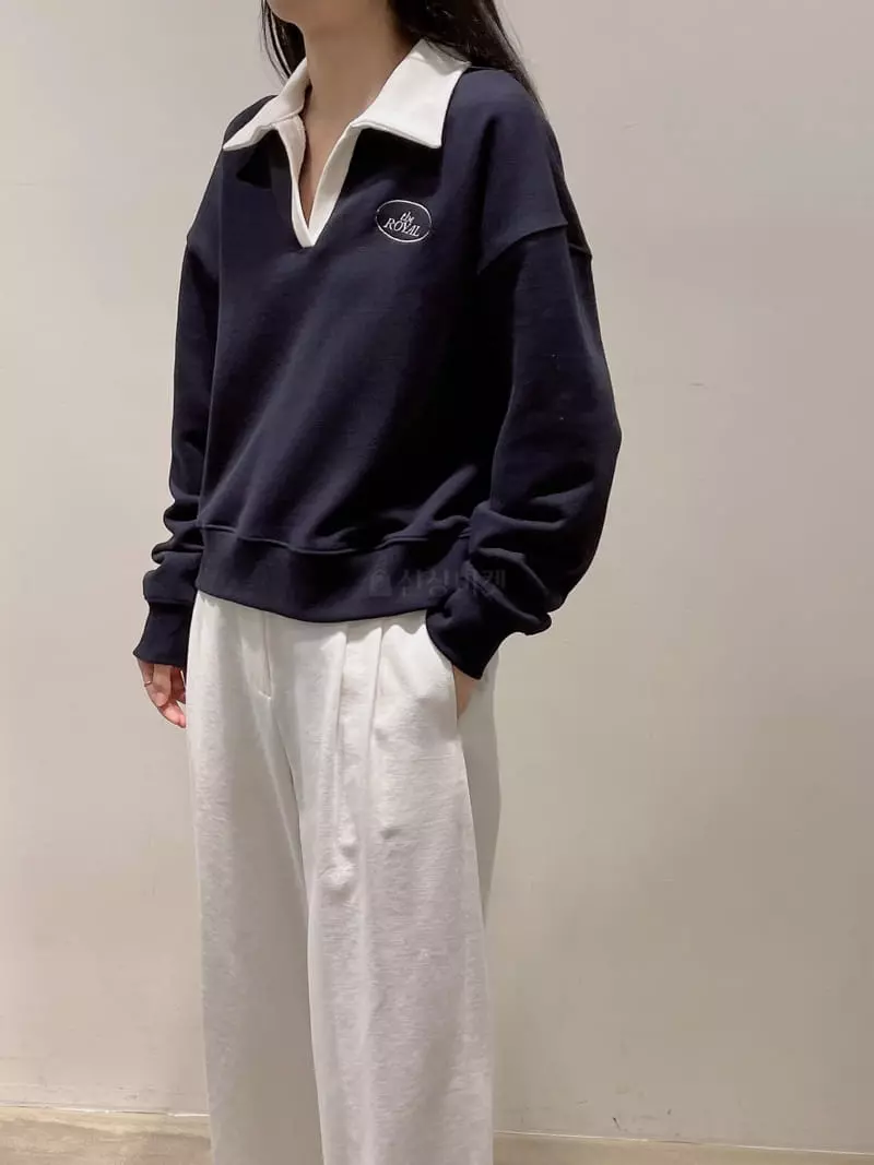 Odor - Korean Women Fashion - #momslook - Royal Embroidery Sweatshirt - 2