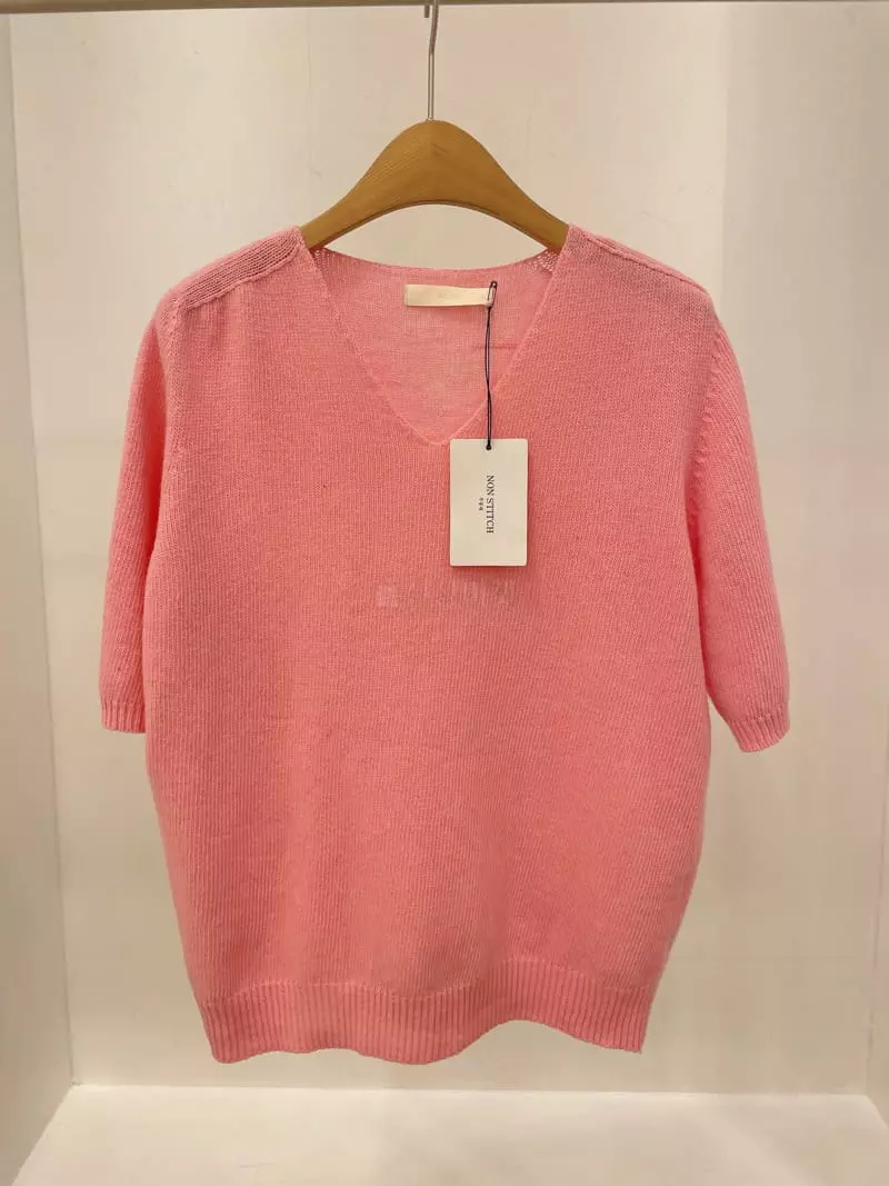 Odor - Korean Women Fashion - #momslook - Daily V Knit Tee - 8