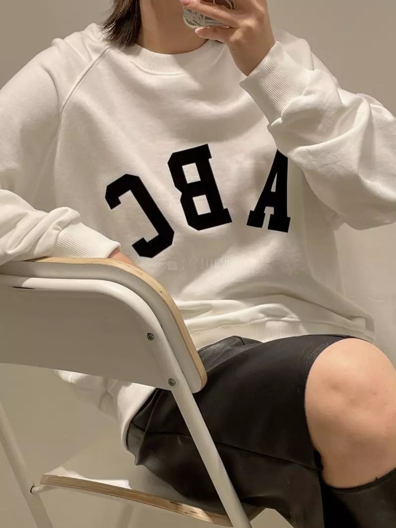 Odor - Korean Women Fashion - #momslook - ABC Sweatshirt - 3