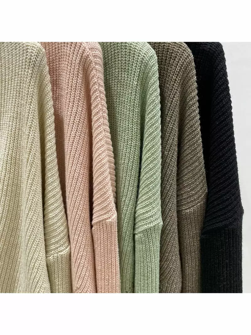 Odor - Korean Women Fashion - #momslook - Cash Hazzi Knit Tee - 10