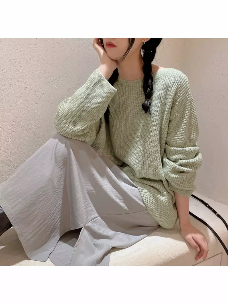 Odor - Korean Women Fashion - #restrostyle - Cash Hazzi Knit Tee