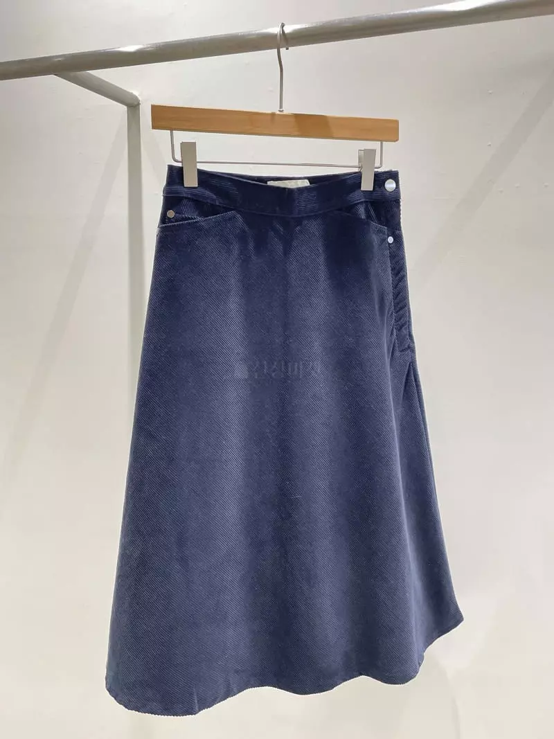 Odor - Korean Women Fashion - #restrostyle - Corduroy Pleats Skirt - 4