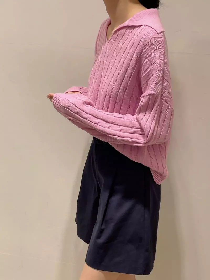 Odor - Korean Women Fashion - #shopsmall - Twist Knit Tee - 2