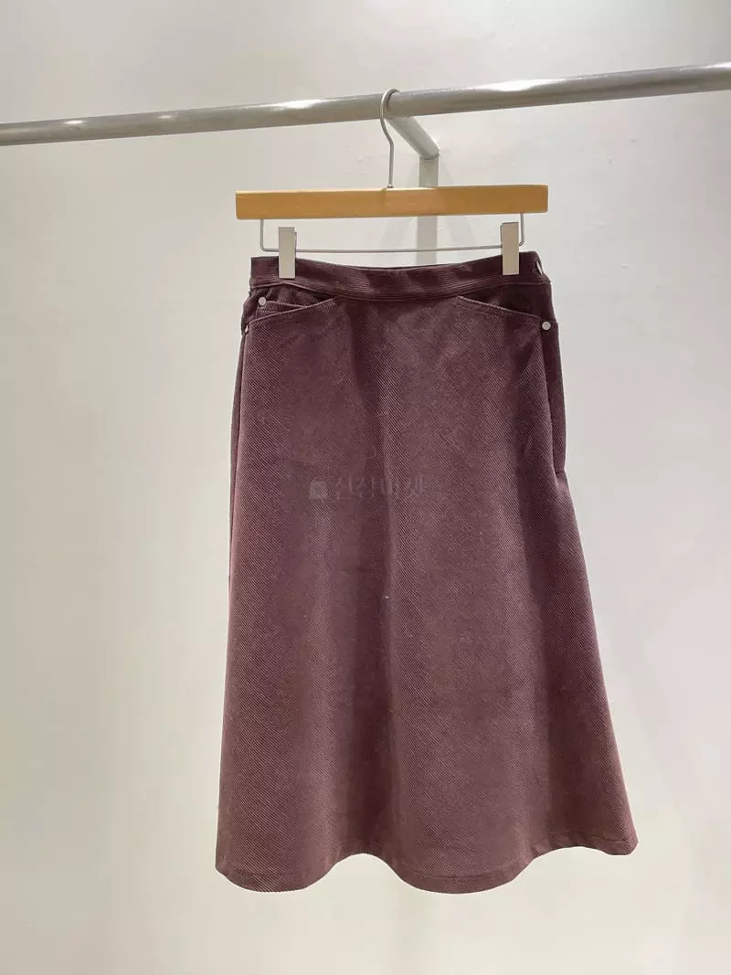 Odor - Korean Women Fashion - #shopsmall - Corduroy Pleats Skirt - 5