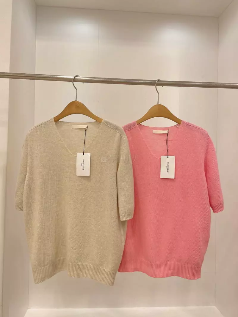Odor - Korean Women Fashion - #thatsdarling - Daily V Knit Tee - 6