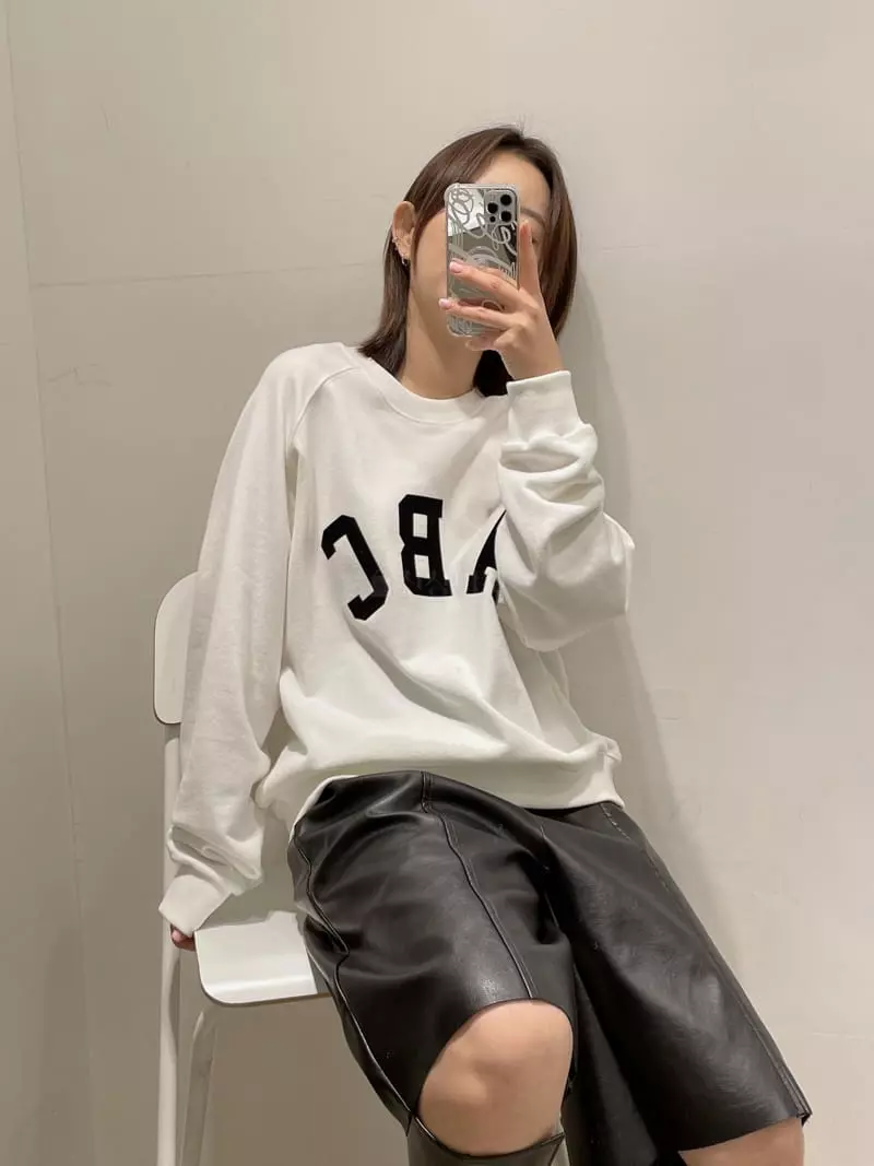 Odor - Korean Women Fashion - #thatsdarling - ABC Sweatshirt