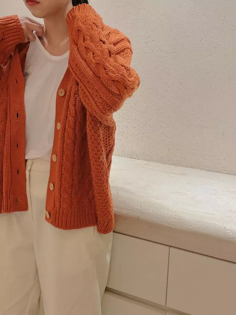 Odor - Korean Women Fashion - #thelittlethings - Wood Button Cardigan