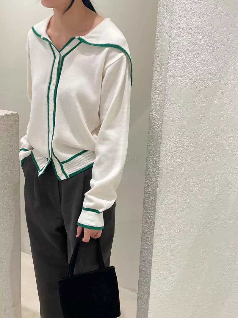 Odor - Korean Women Fashion - #womensfashion - Sailor Collar Knit Tee - 3