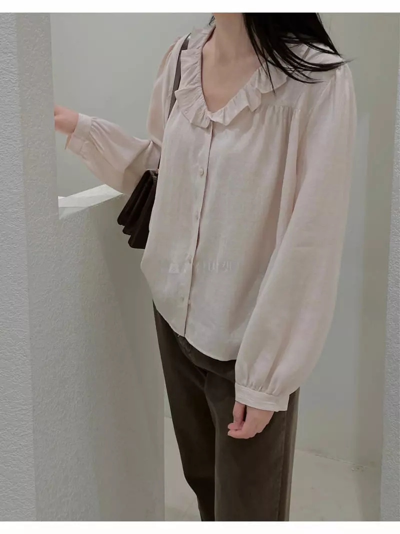 Odor - Korean Women Fashion - #womensfashion - Frill Blouse - 6