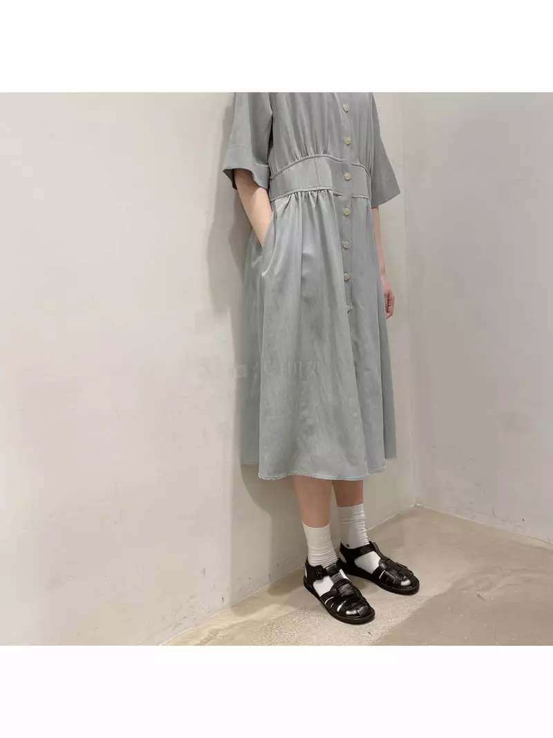 Odor - Korean Women Fashion - #womensfashion - Leme Collar One-piece