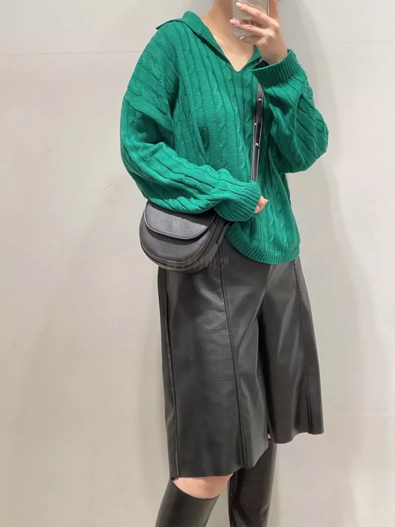 Odor - Korean Women Fashion - #womensfashion - Twist Knit Tee - 8