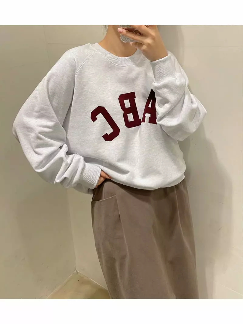 Odor - Korean Women Fashion - #momslook - ABC Sweatshirt - 4