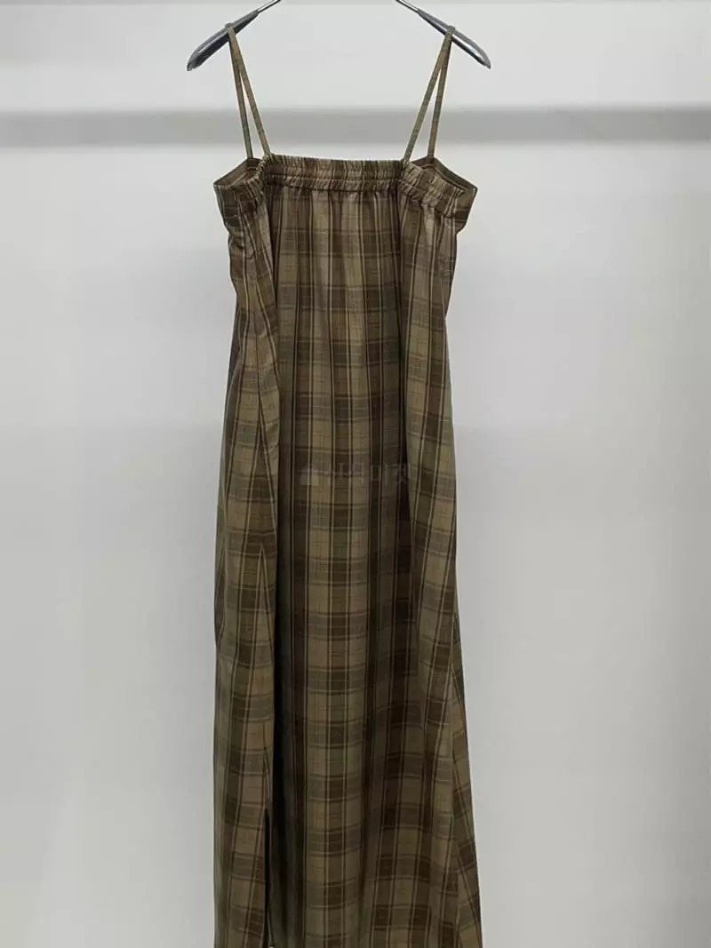 Of Course - Korean Women Fashion - #momslook - Check Banding One-piece - 3