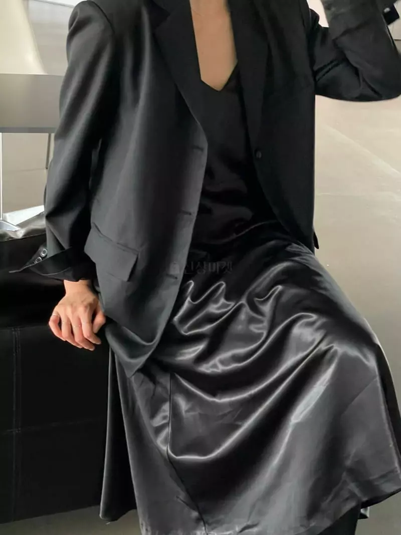 Of Course - Korean Women Fashion - #momslook - Blan Satin One-piece - 8
