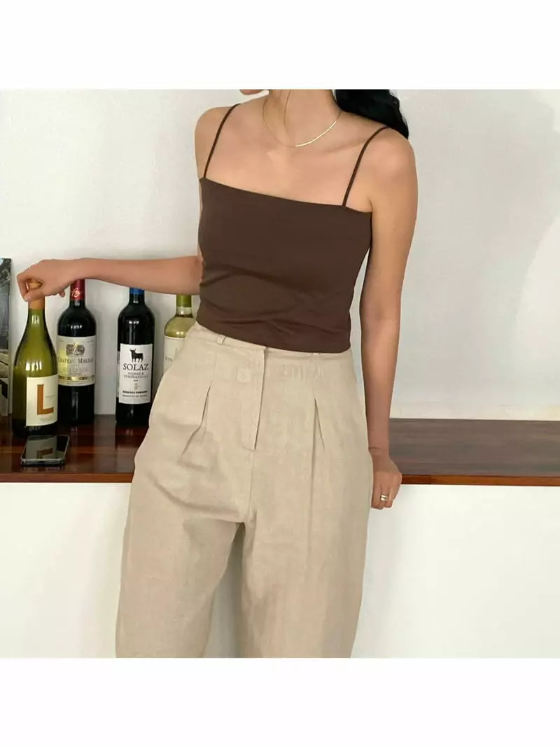 Of Course - Korean Women Fashion - #momslook - Low Sleeveless Top