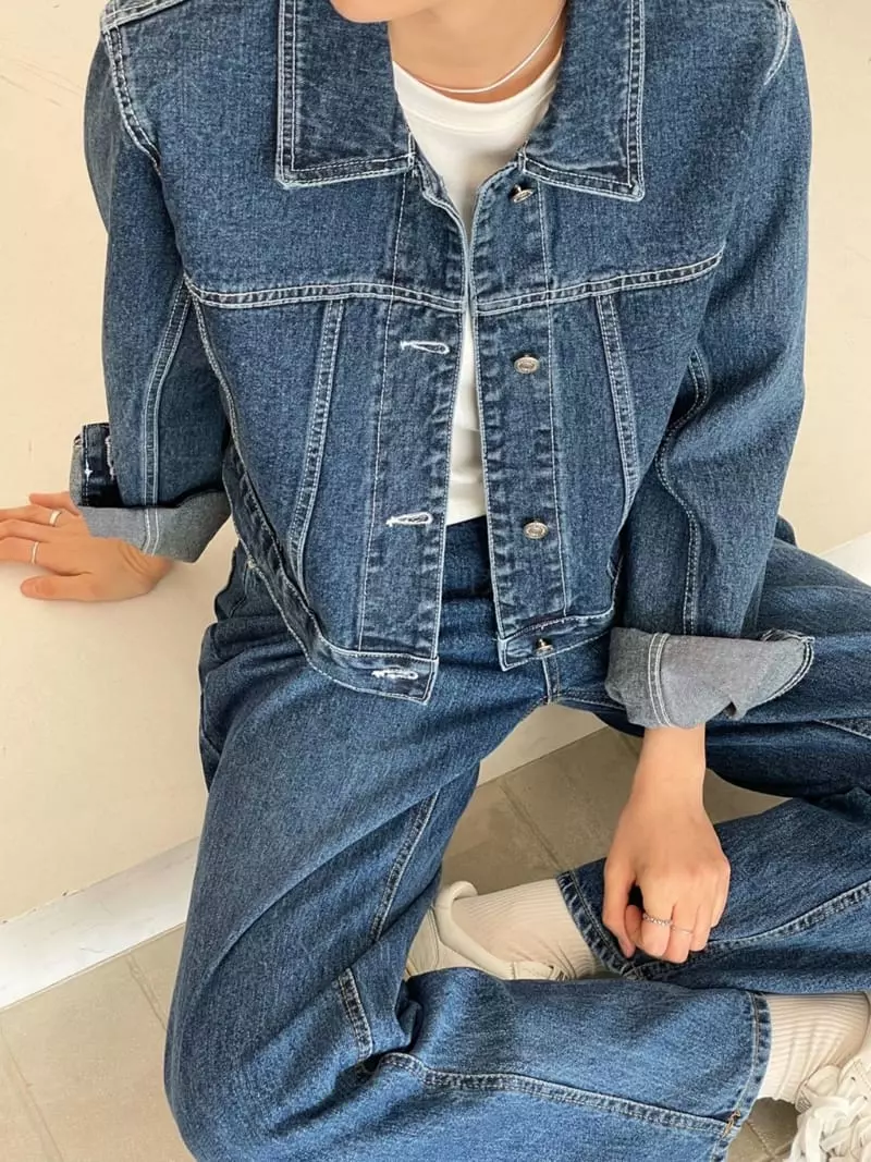 Of Course - Korean Women Fashion - #momslook - New Live Denim Jacket