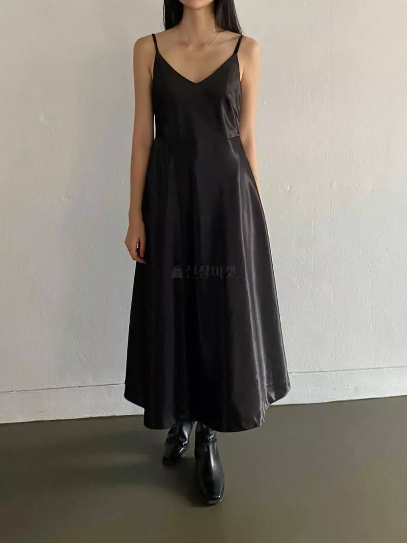Of Course - Korean Women Fashion - #womensfashion - Satin Long One-piece - 7