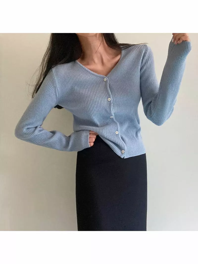 Ondo - Korean Women Fashion - #momslook - Rib Cardigan - 7