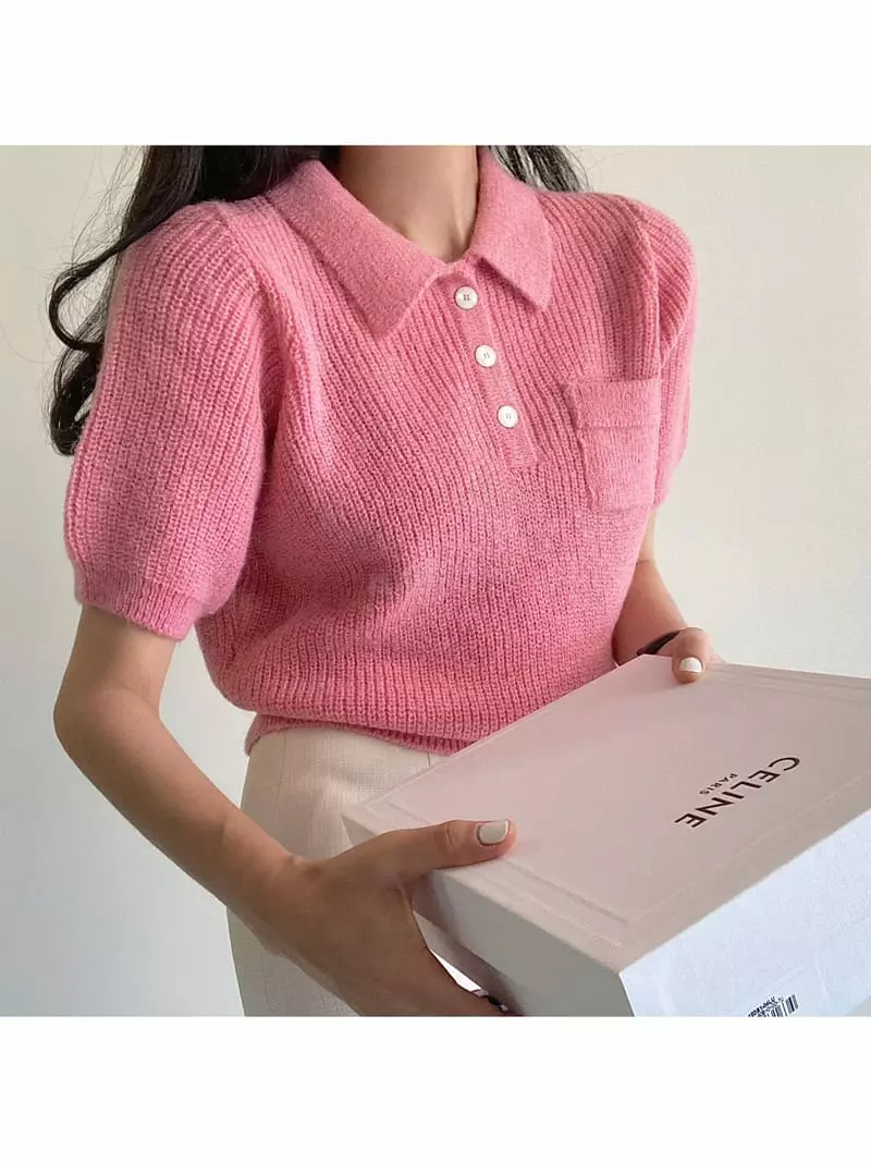 Ondo - Korean Women Fashion - #momslook - Acune Collar Tee