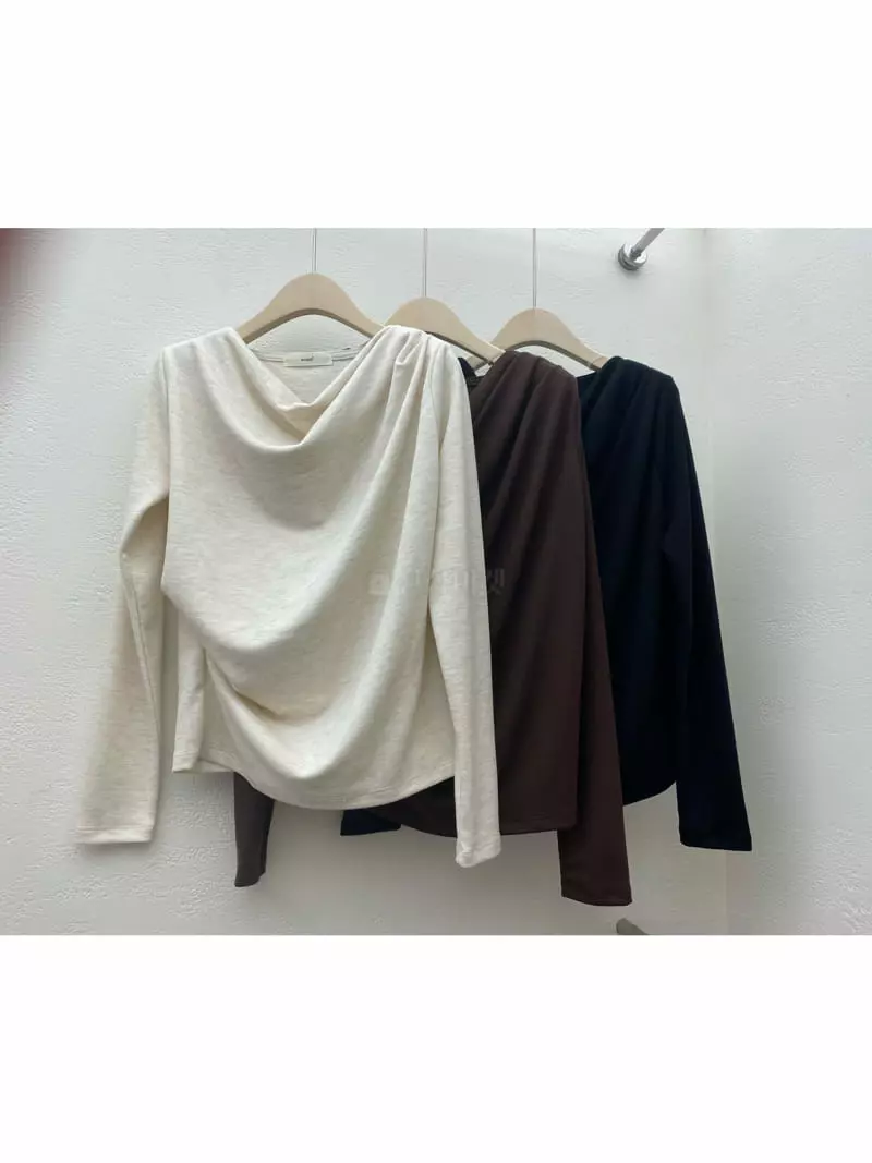 Ondo - Korean Women Fashion - #momslook - Shirring Tee - 3