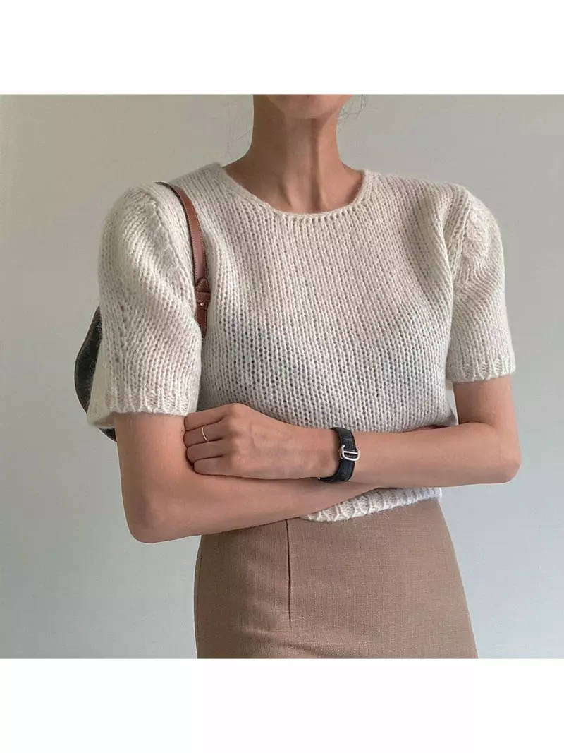 Ondo - Korean Women Fashion - #shopsmall - Alpaca Puff Tee - 7