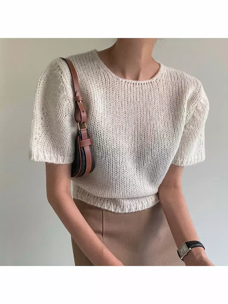 Ondo - Korean Women Fashion - #thatsdarling - Alpaca Puff Tee - 8