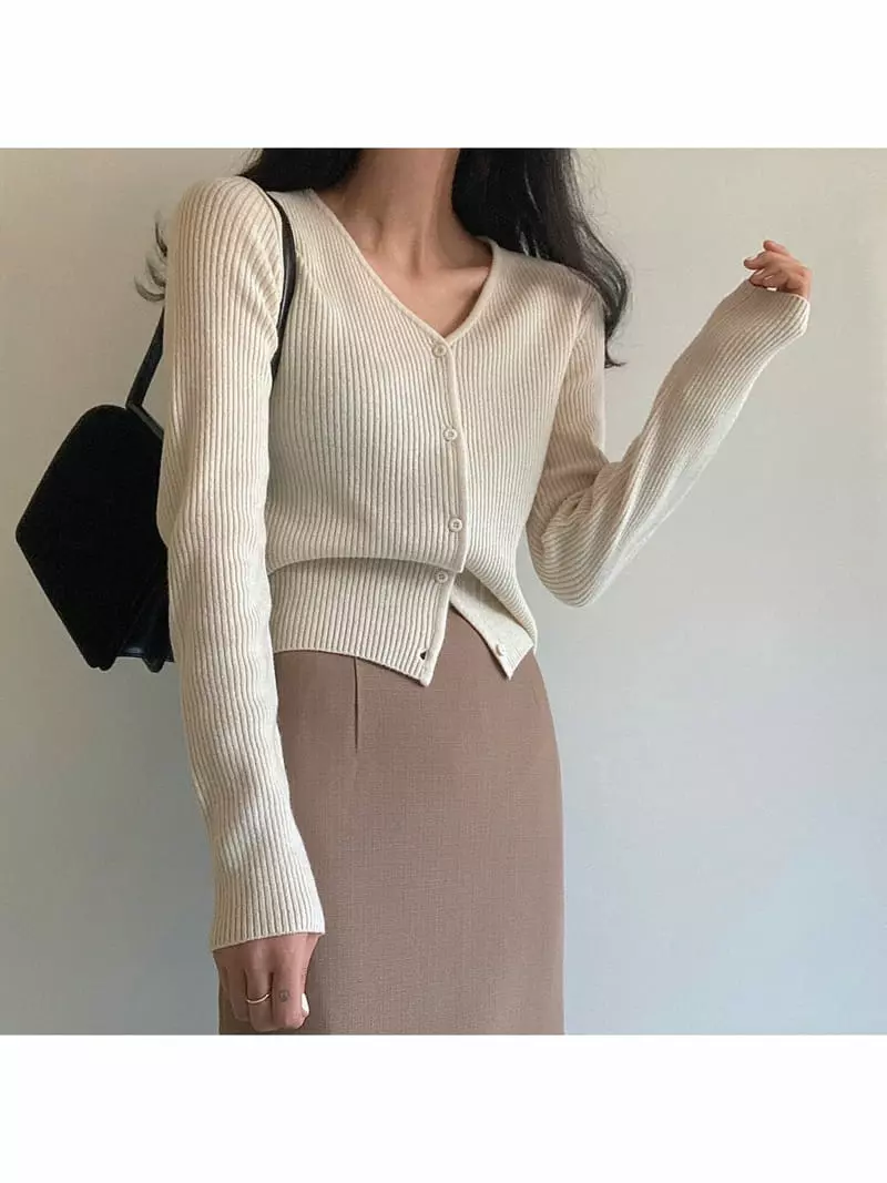 Ondo - Korean Women Fashion - #thatsdarling - Rib Cardigan - 5
