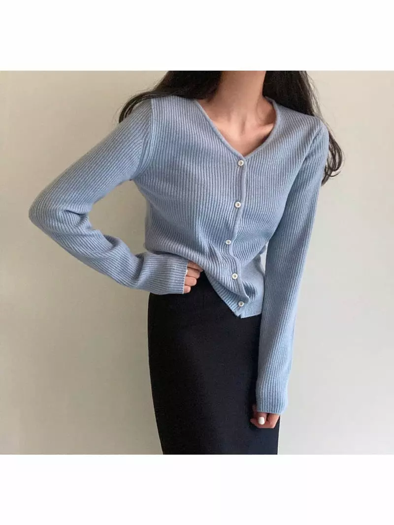 Ondo - Korean Women Fashion - #thelittlethings - Rib Cardigan - 6