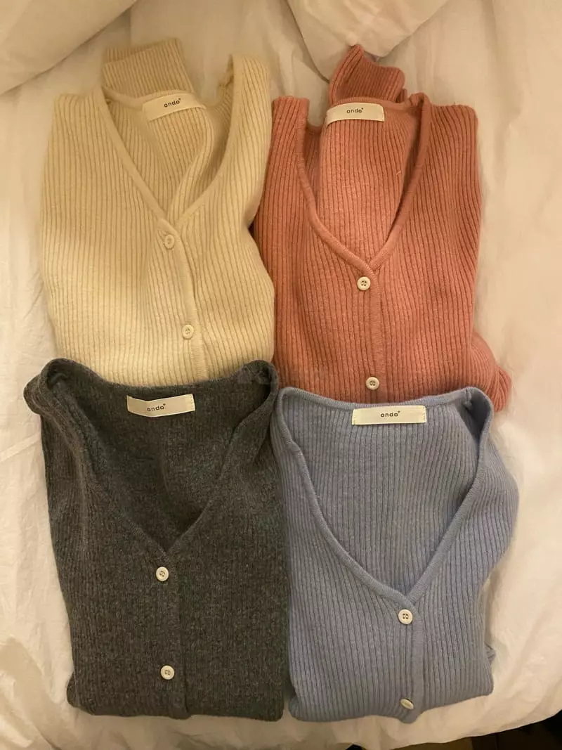 Ondo - Korean Women Fashion - #womensfashion - Rib Cardigan - 8