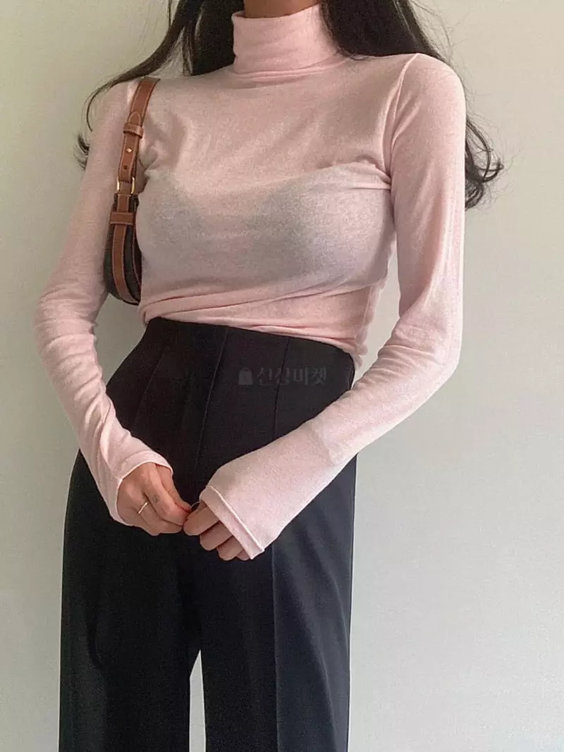 Ondo - Korean Women Fashion - #womensfashion - Angora Turtleneck Tee