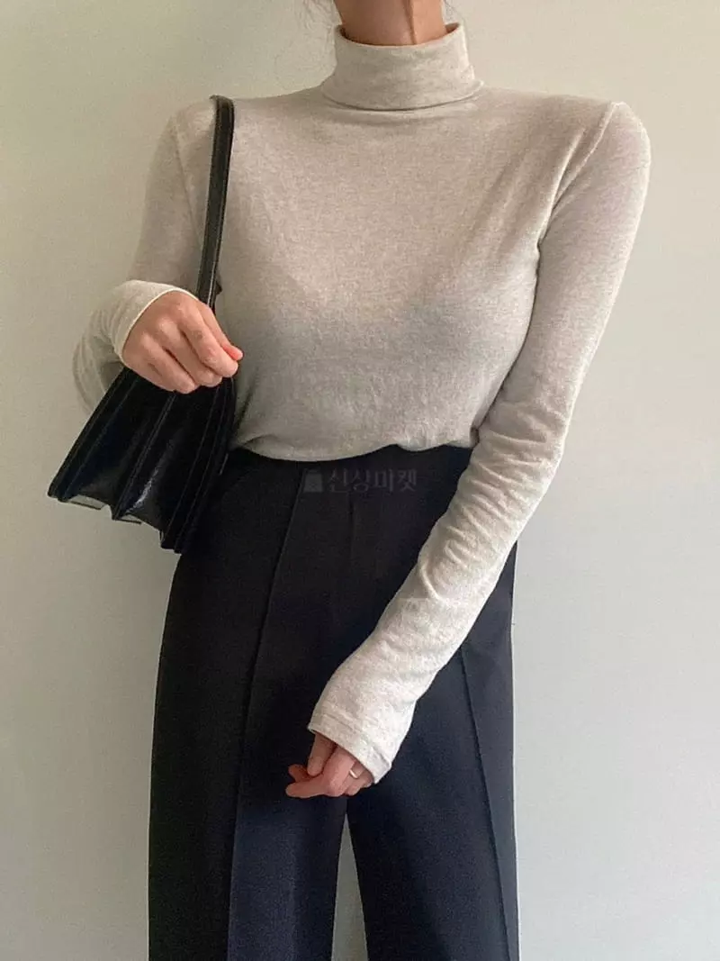 Ondo - Korean Women Fashion - #womensfashion - Angora Turtleneck Tee - 5