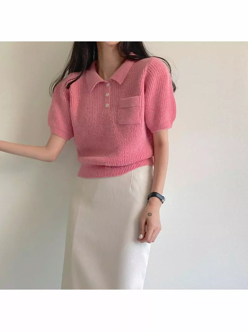Ondo - Korean Women Fashion - #womensfashion - Acune Collar Tee - 2