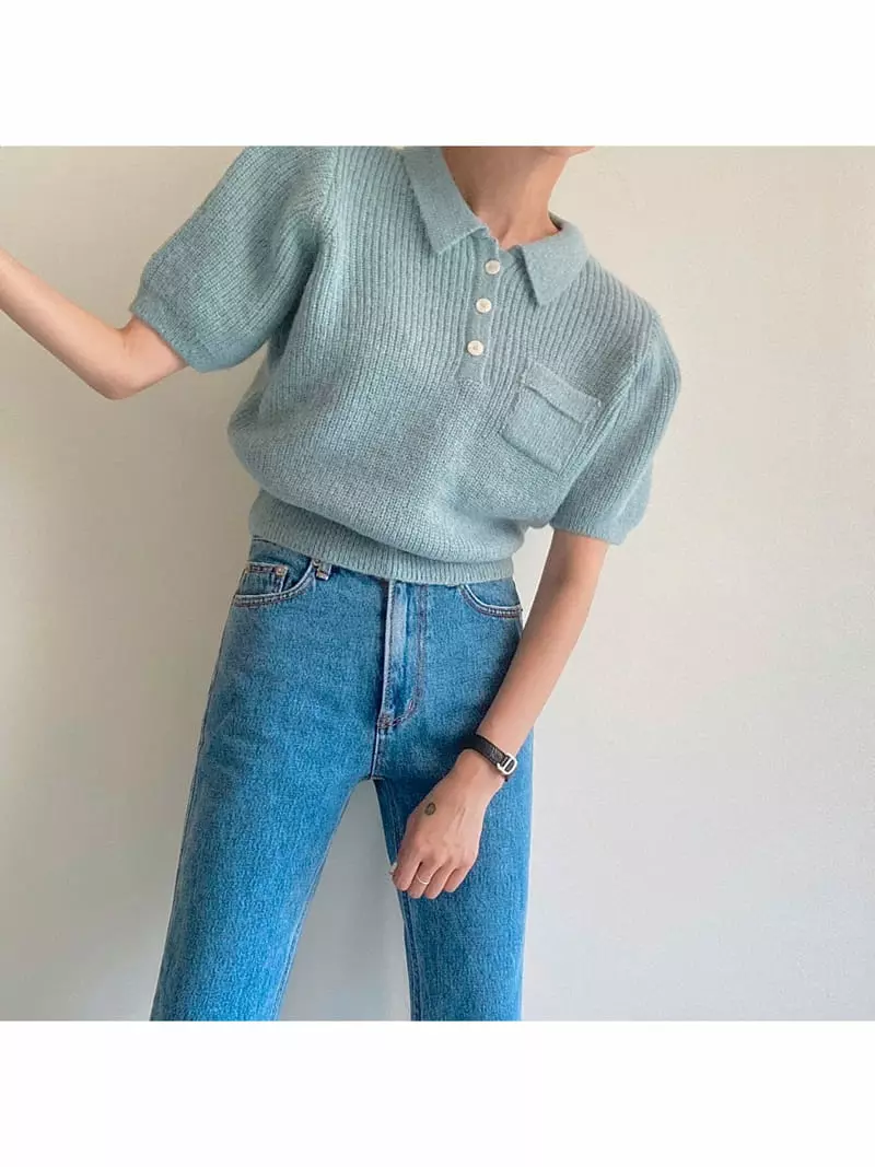 Ondo - Korean Women Fashion - #womensfashion - Acune Collar Tee - 6
