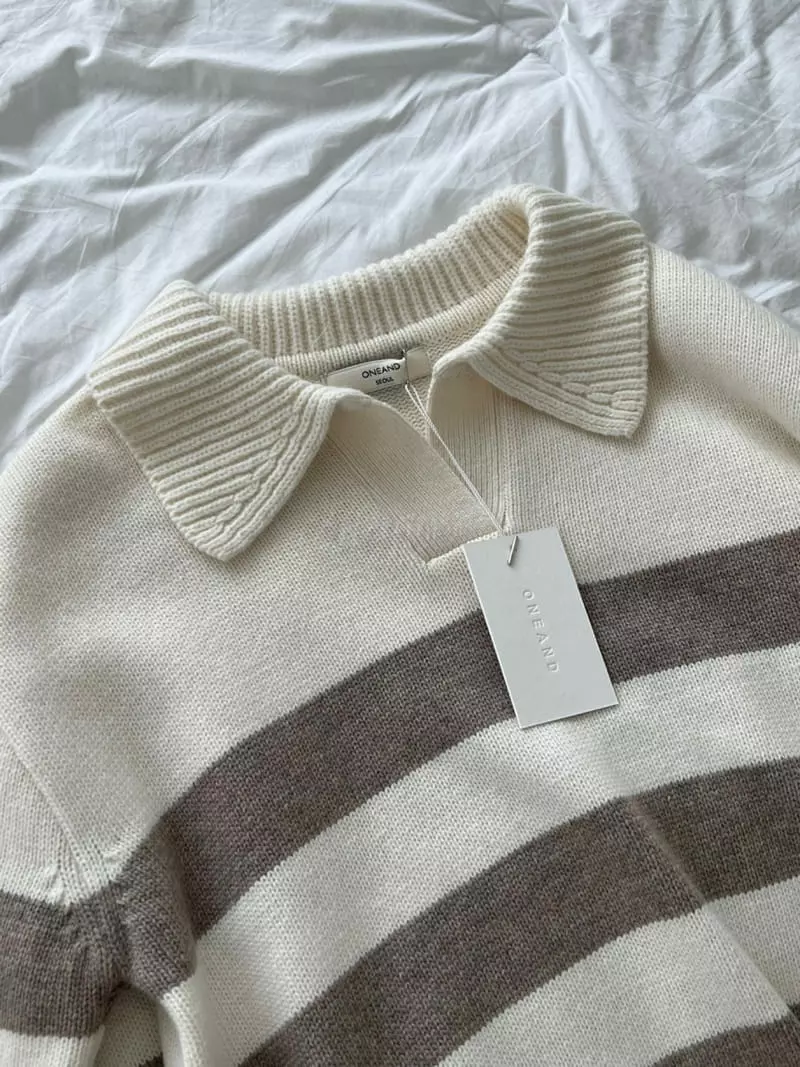 Oneand - Korean Women Fashion - #momslook - Our Stripes Knit Tee - 8