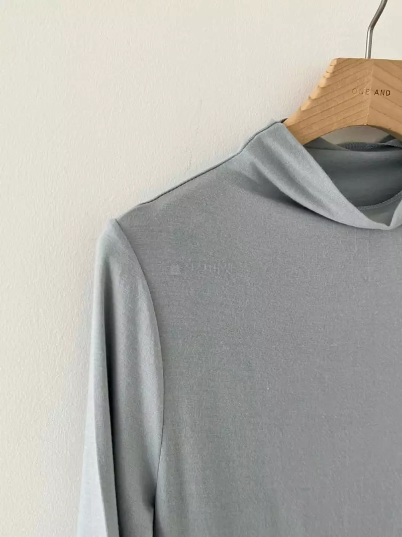 Oneand - Korean Women Fashion - #momslook - Modal Half Turtleneck Tee - 2