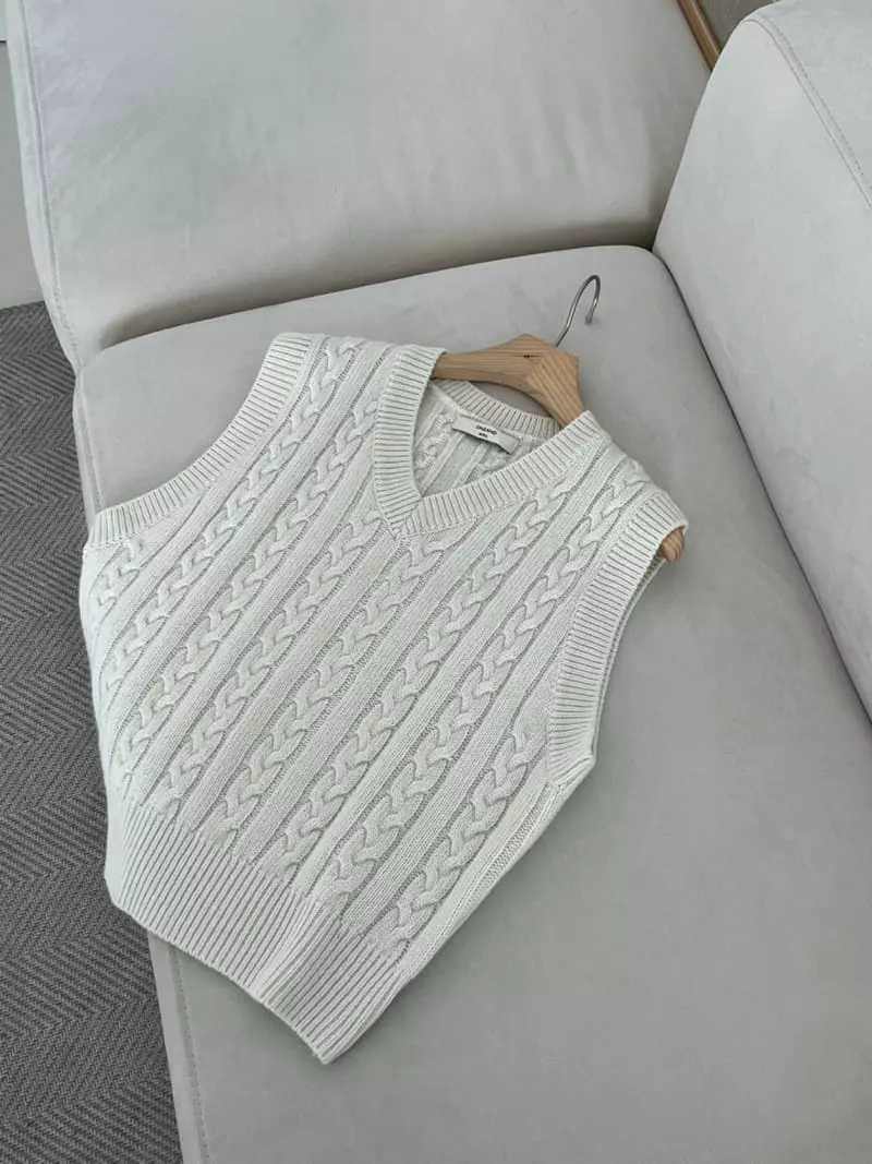 Oneand - Korean Women Fashion - #momslook - Cable Vest - 11