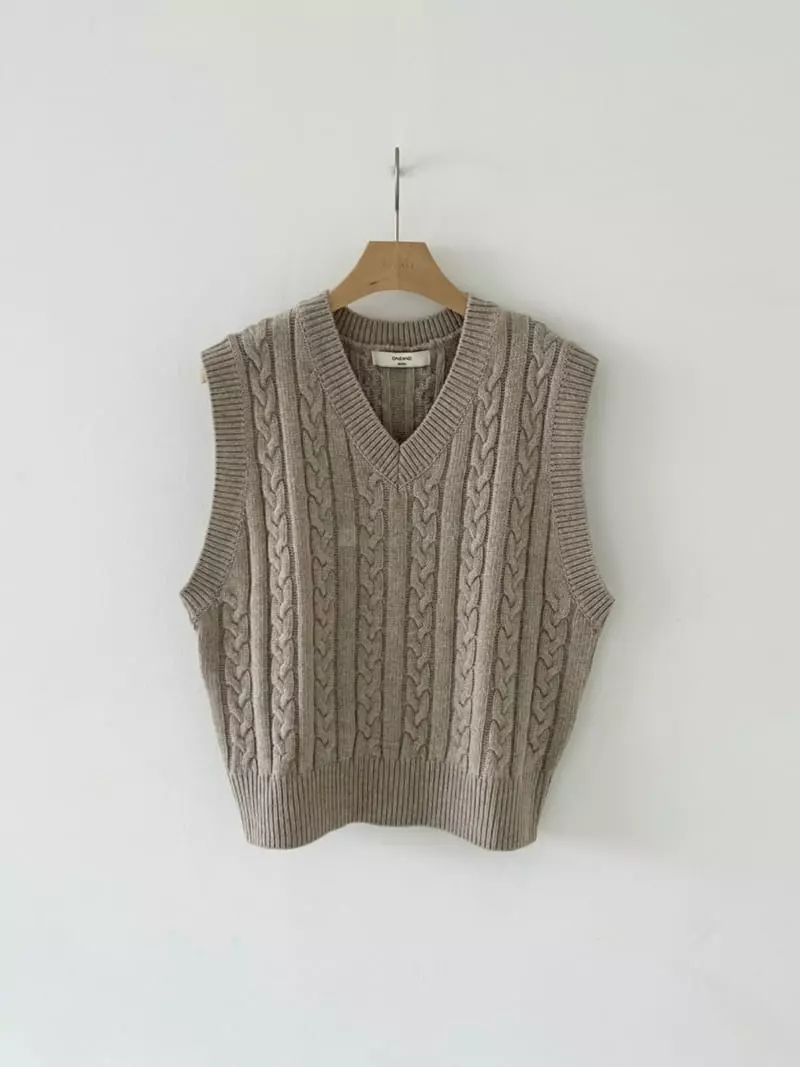 Oneand - Korean Women Fashion - #vintageinspired - Cable Vest