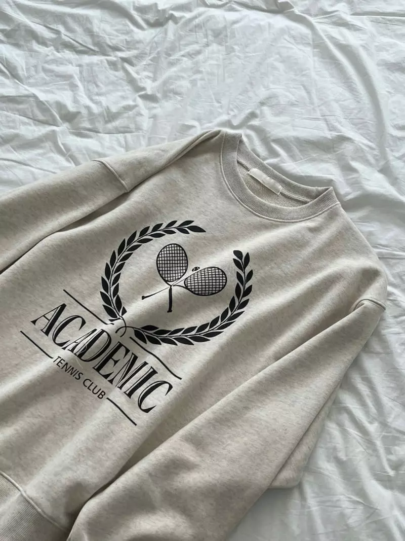 Oneand - Korean Women Fashion - #vintagekidsstyle - Tennis Sweatshirt - 3